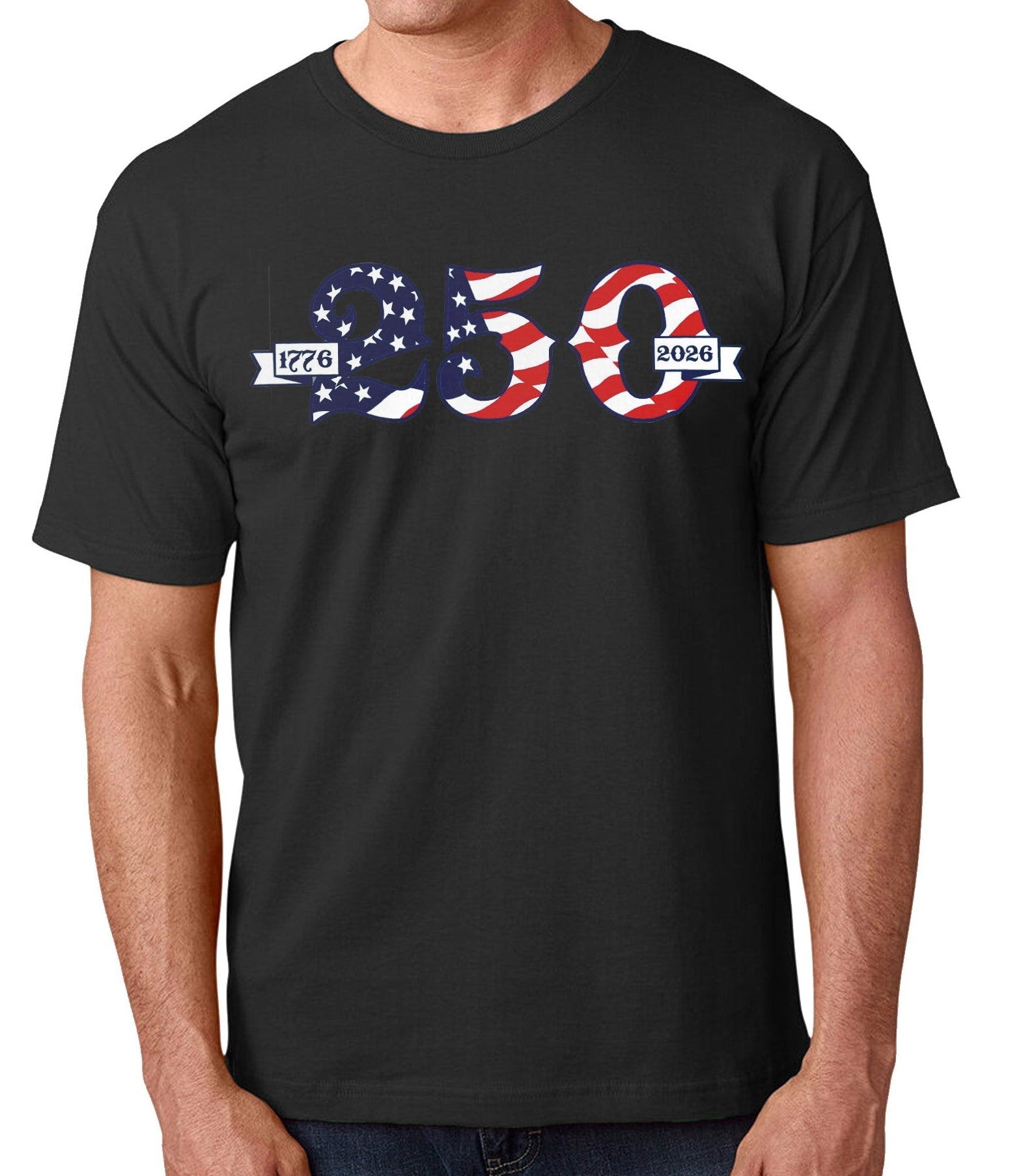 Dual Scroll Made in USA - 250th Anniversary - T-Shirt - The Flag Shirt