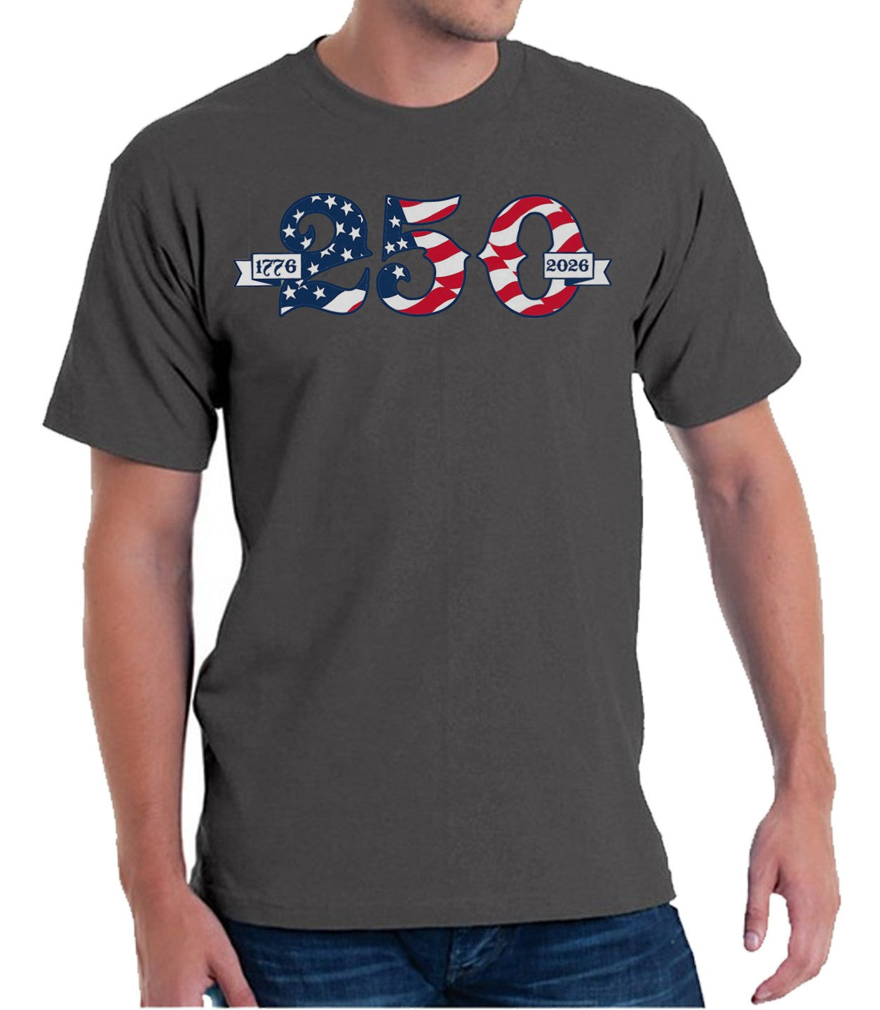 Dual Scroll Made in USA - 250th Anniversary - T-Shirt - The Flag Shirt