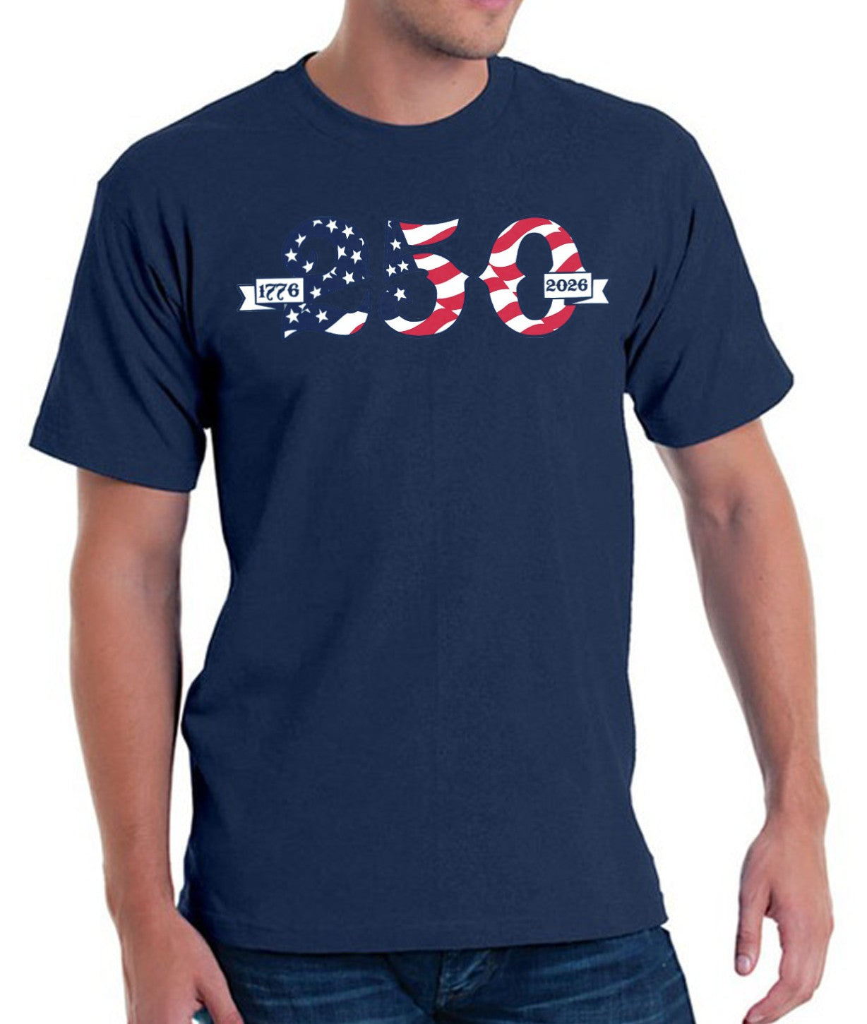 Dual Scroll Made in USA - 250th Anniversary - T-Shirt - The Flag Shirt