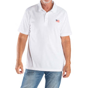 Men's US Flag Performance Grid Polo - The Flag Shirt