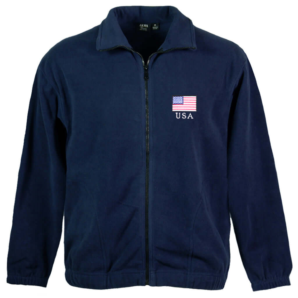 Men's Made in USA Full Zip Fleece Jacket - The Flag Shirt