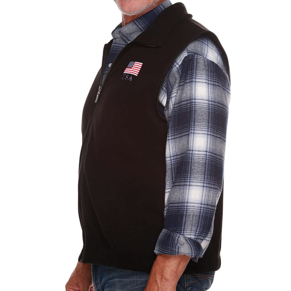 Men's Made in USA Full Zip Fleece Vest