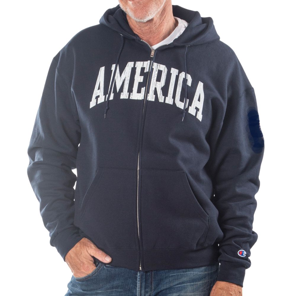 Unisex Champion America Full Zip Hoodie