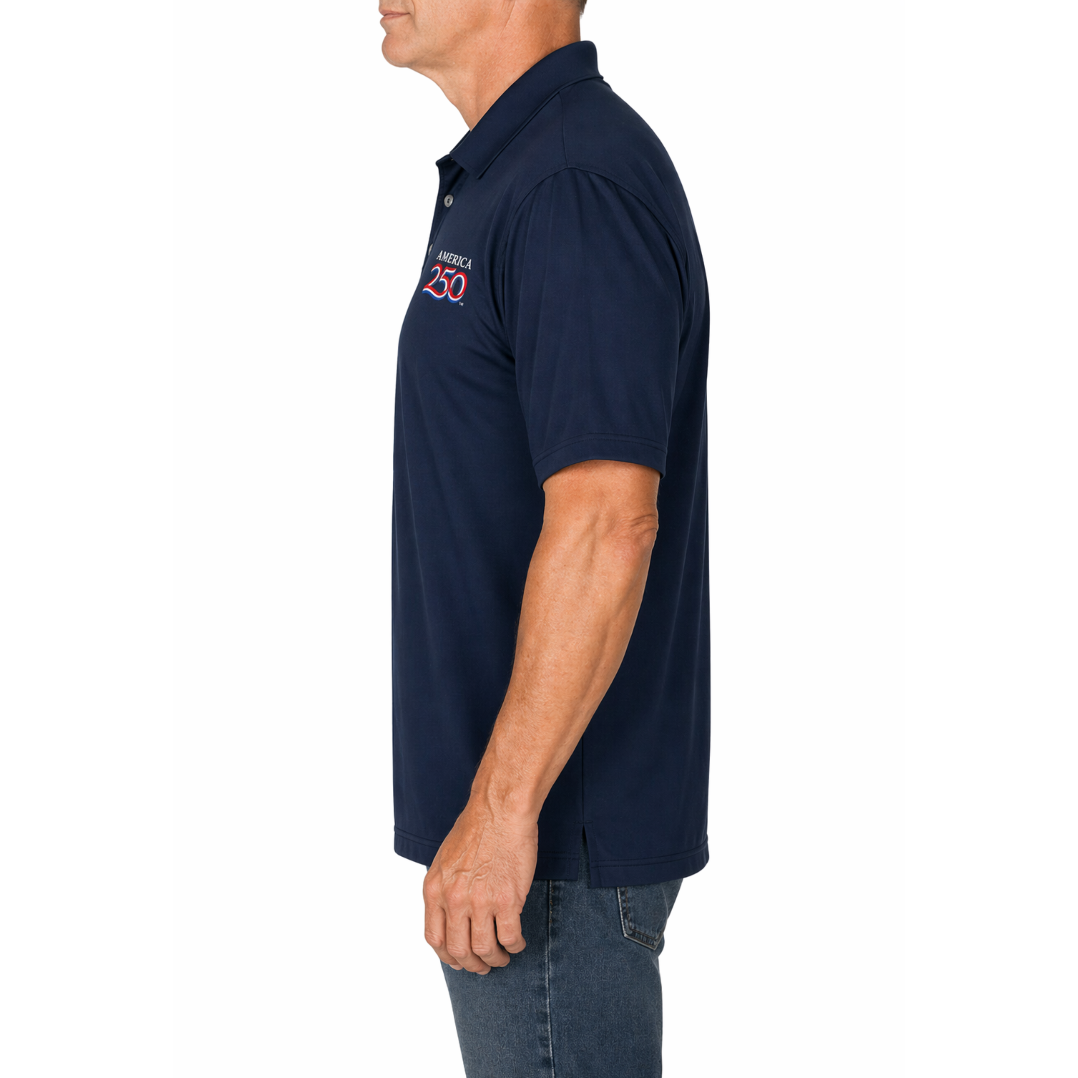 Antigua America 250 Men's Legacy Polo - Navy | Premium 2026 Gear