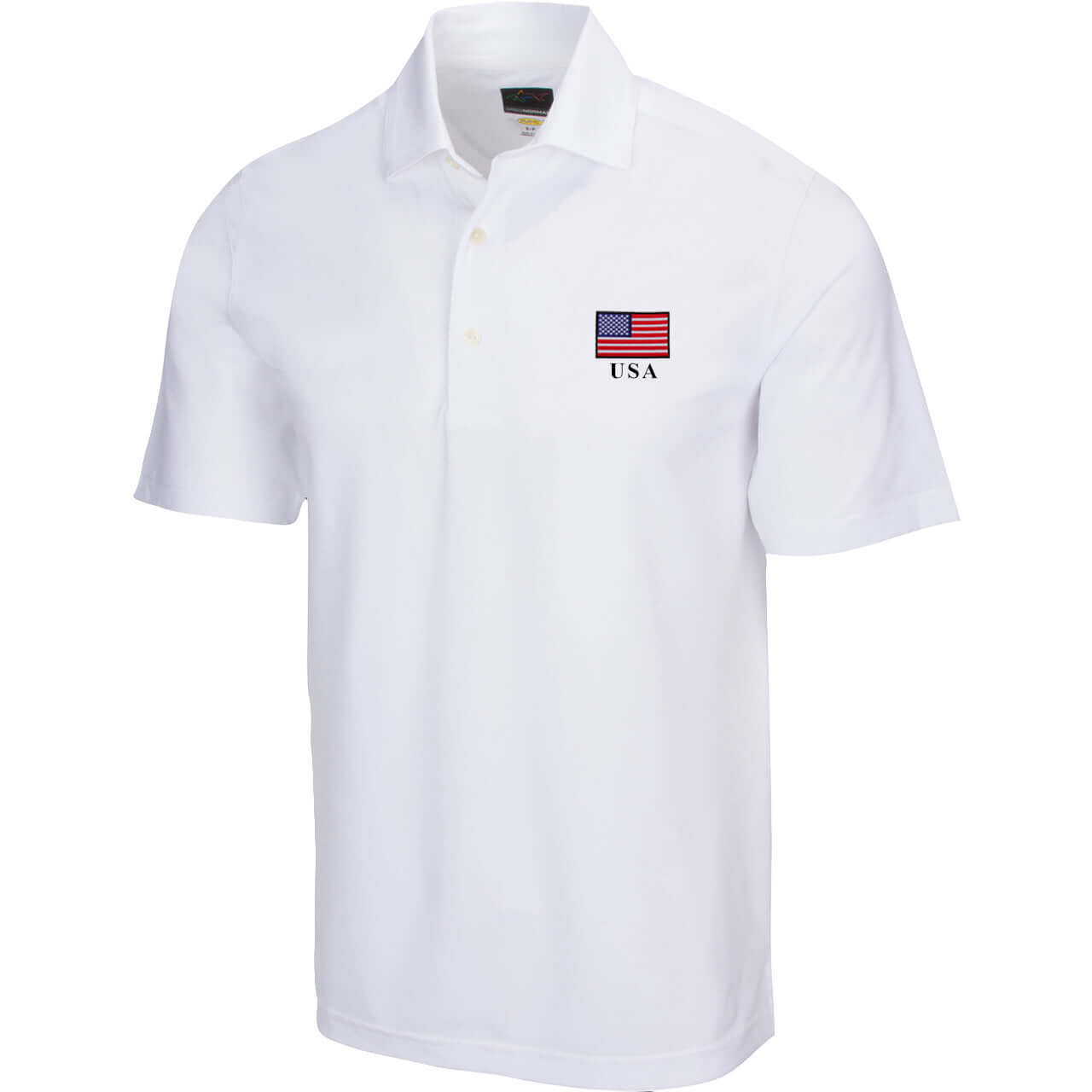 Men's Greg Norman Freedom Pique USA Polo - The Flag Shirt