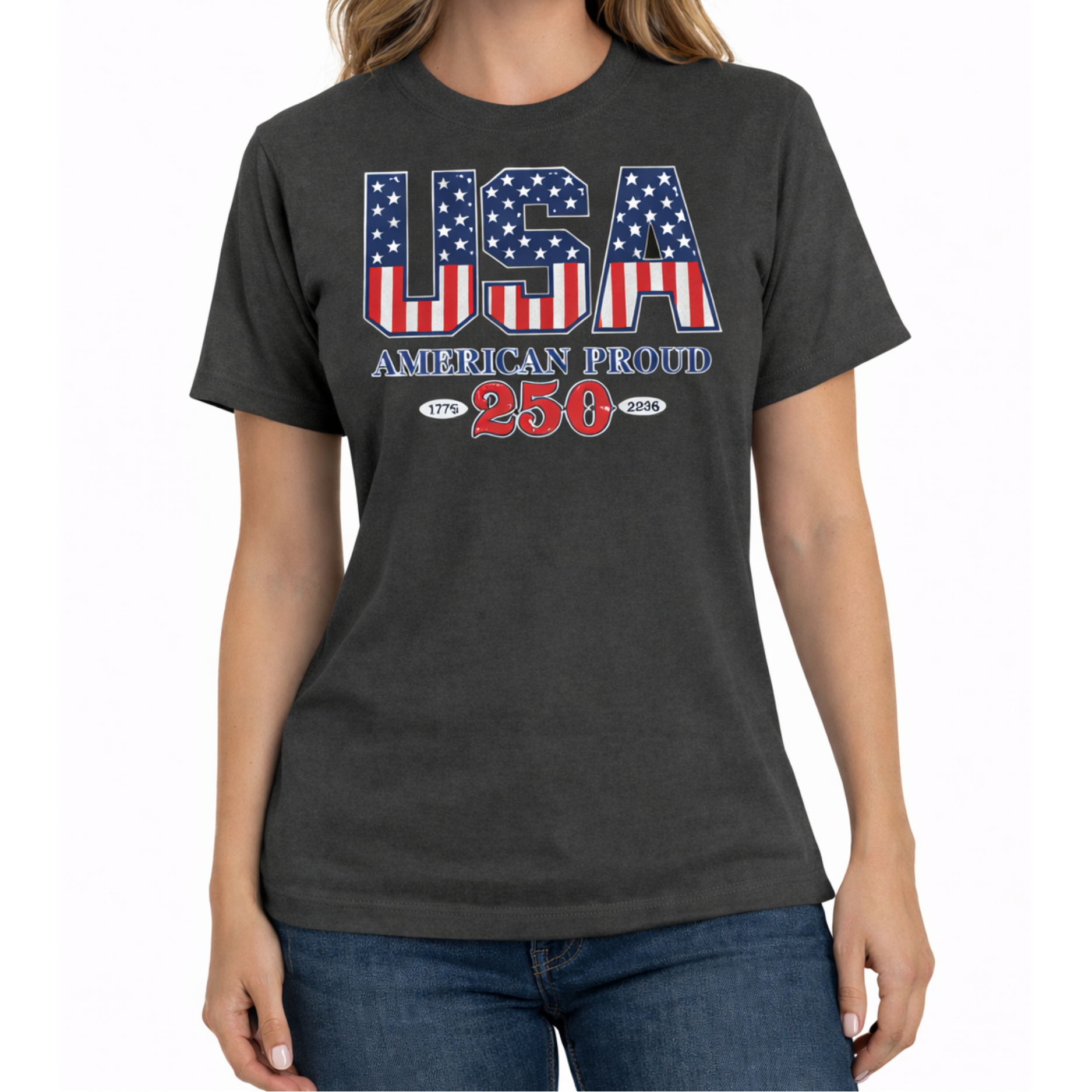 American Proud America 250 Made in USA Women's Shirt | The Flag Shirt