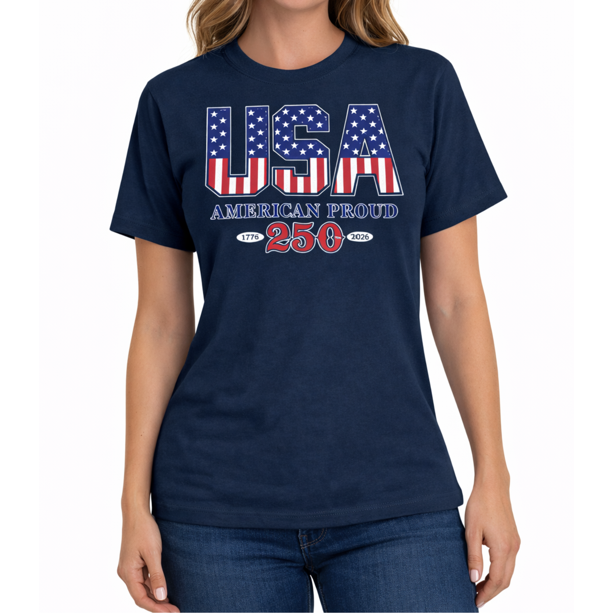 American Proud America 250 Made in USA Women's Shirt | The Flag Shirt