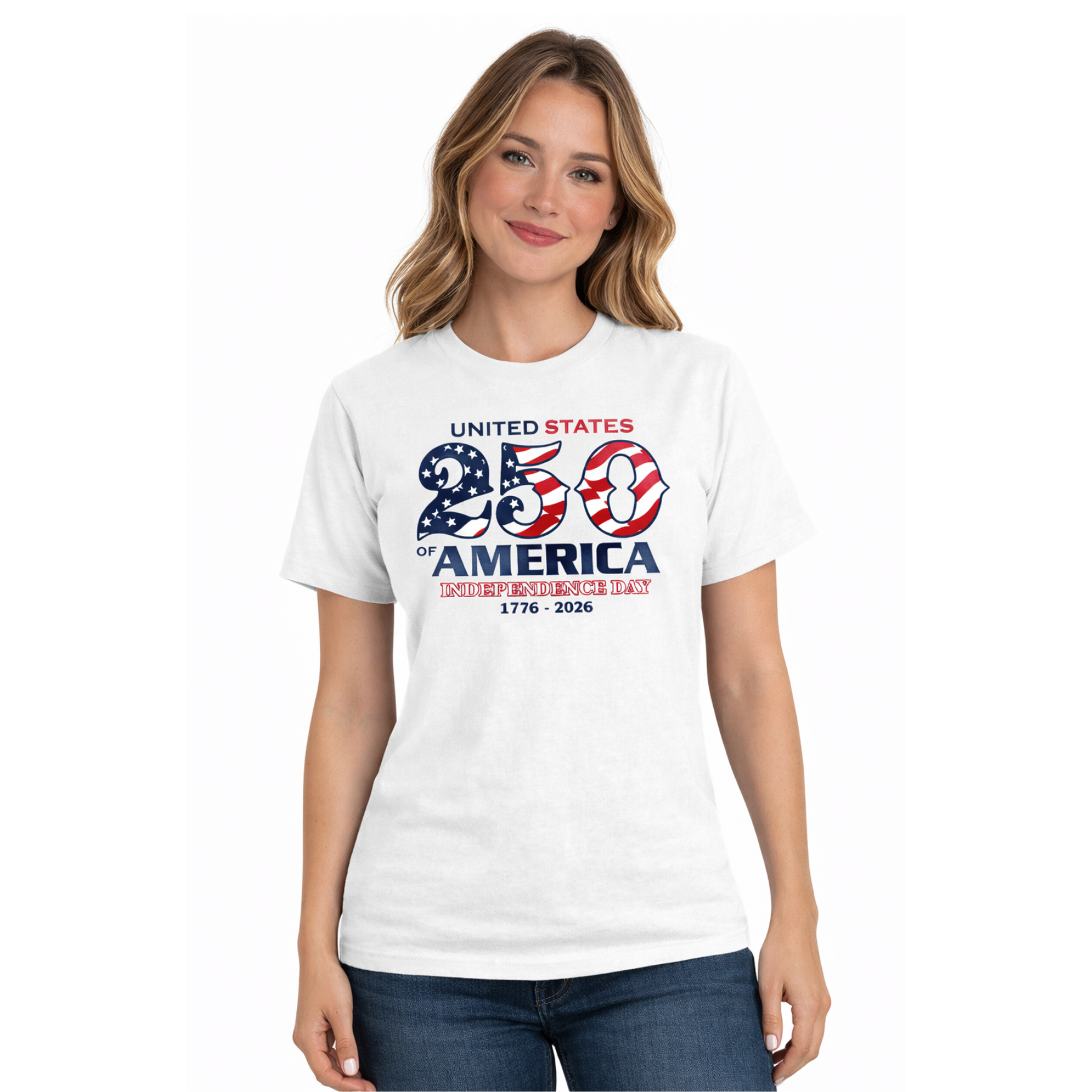 Independence Day America 250 Made in USA Women's Shirt | The Flag Shirt