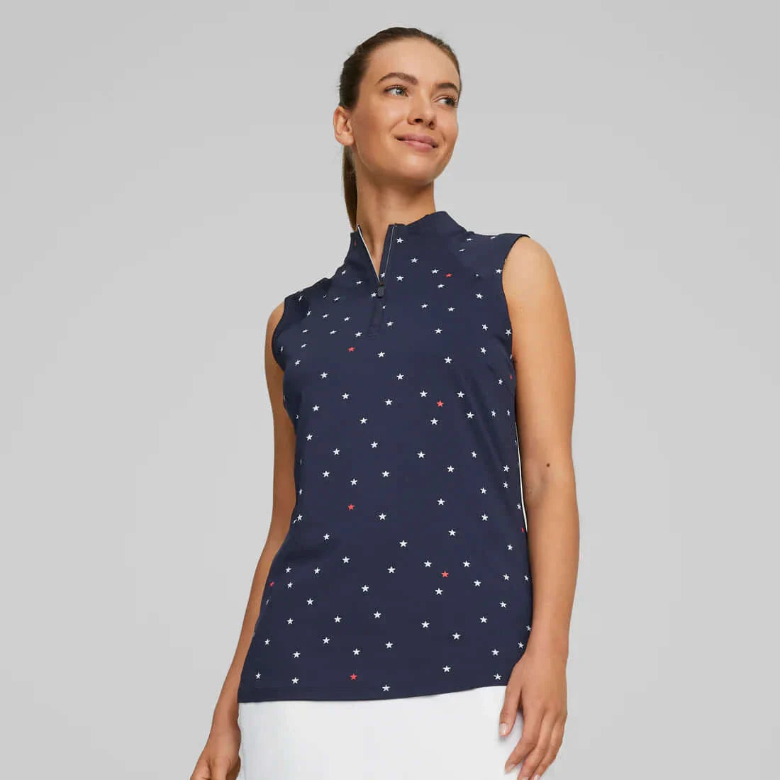 Women's Puma Golf Volition Stars Sleeveless Polo
