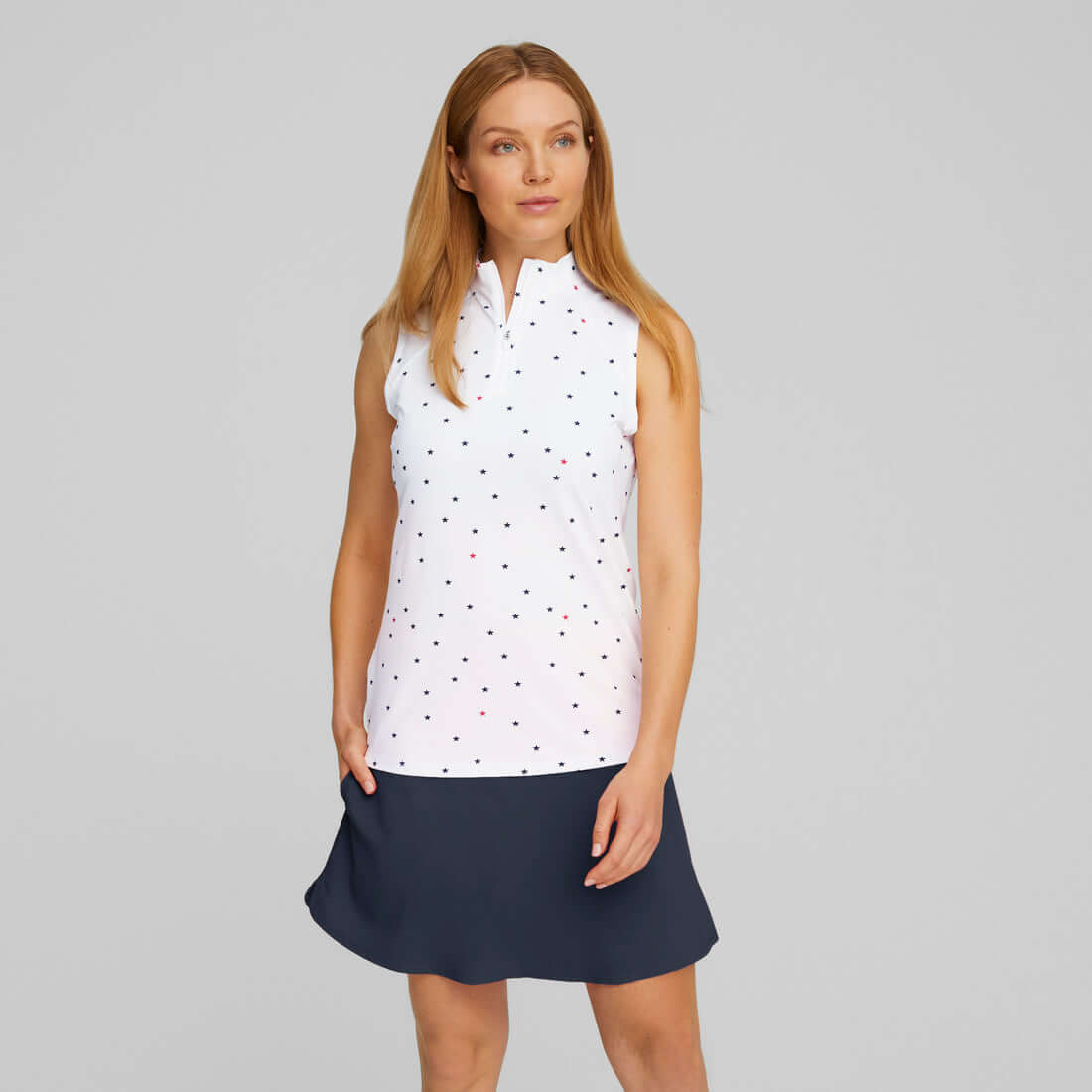 Women's Puma Golf Volition Stars Sleeveless Polo